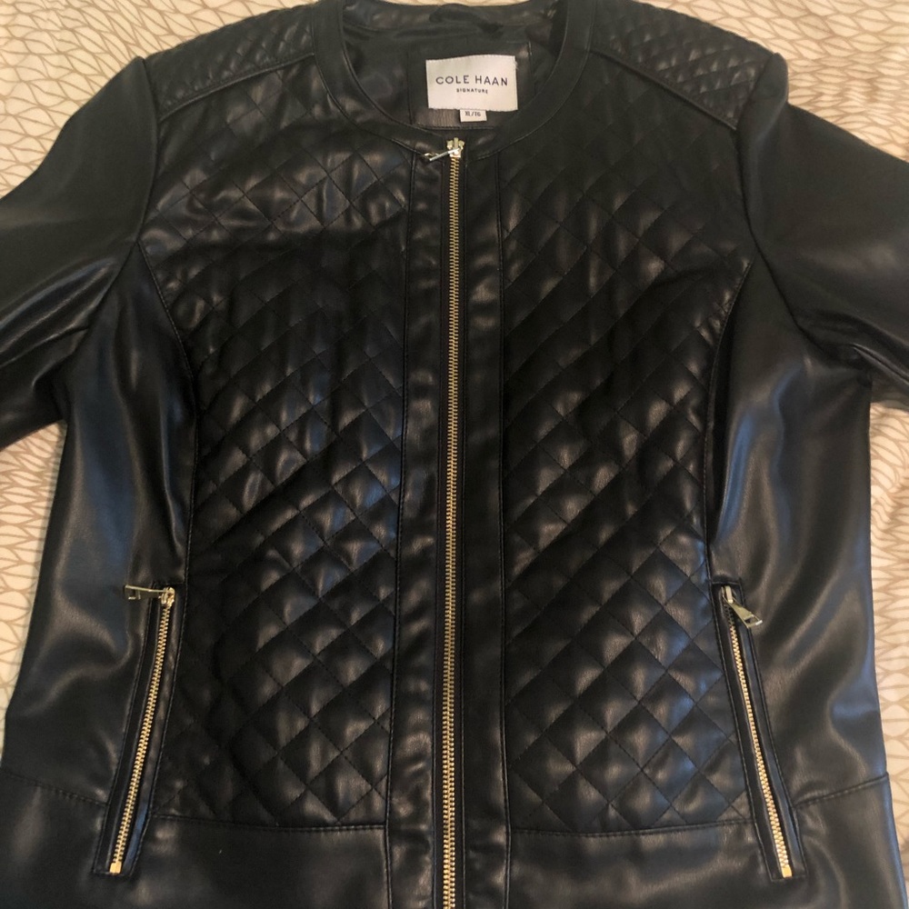 Black leather jacket
